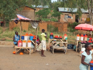 Some ladies selling fruit at one of the stops